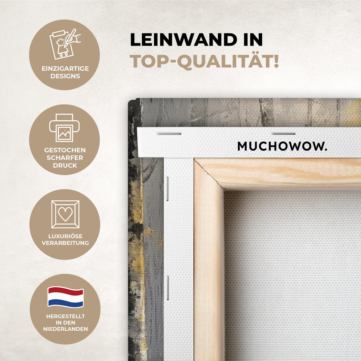 LEINWANDBILD Winter - Abstrakt - Schnee - Natur - Sonne 40x30 cm - Grau, Textil (40/30cm) - MuchoWow