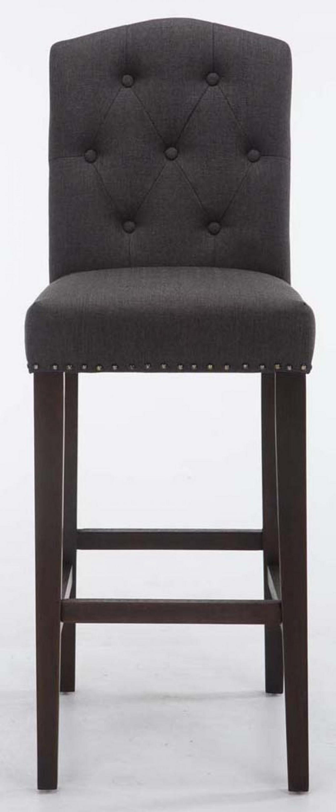 BARHOCKER 2er Set Stoff dunkelgrau - Dunkelgrau, Holz/Textil (42/113/57cm) - CLP