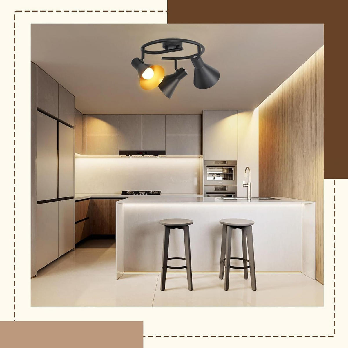 STRAHLER Welle 28/25/21 cm - Schwarz, Metall (28/25/21cm) - Nettlife