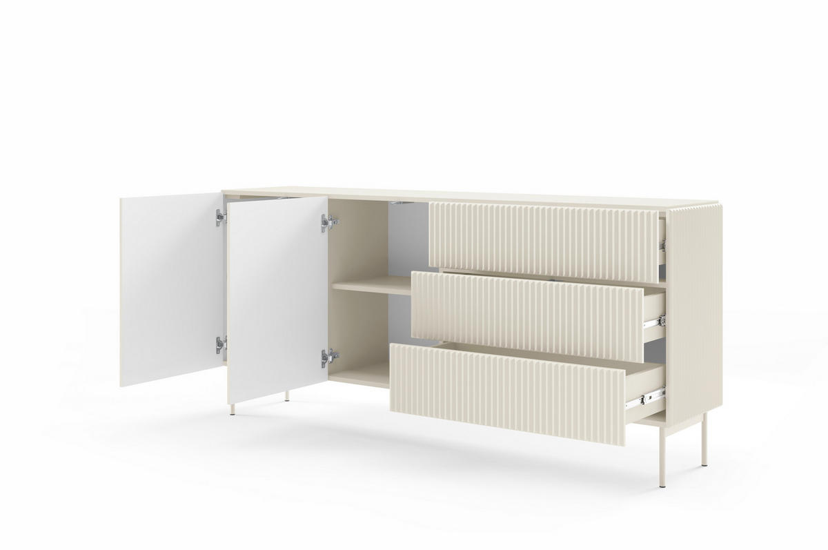 KOMMODE, Kaschmir, 177 x 81,2 x 39,8 cm - Beige, Holzwerkstoff (177/81.2/39.8cm) - 3XE LIVING