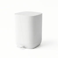 BADEZIMMERABFALLEIMER mit Fußpedal Invi 7 l 27/21/27 cm - Weiß, Kunststoff (21/27/27cm) - NUXIO