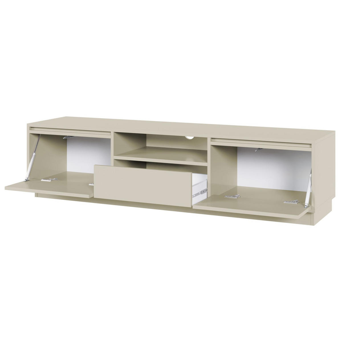 TV-MÖBEL Evo Greige 154 cm - Kaschmir, Holzwerkstoff (154/39.4/39cm) - Selsey