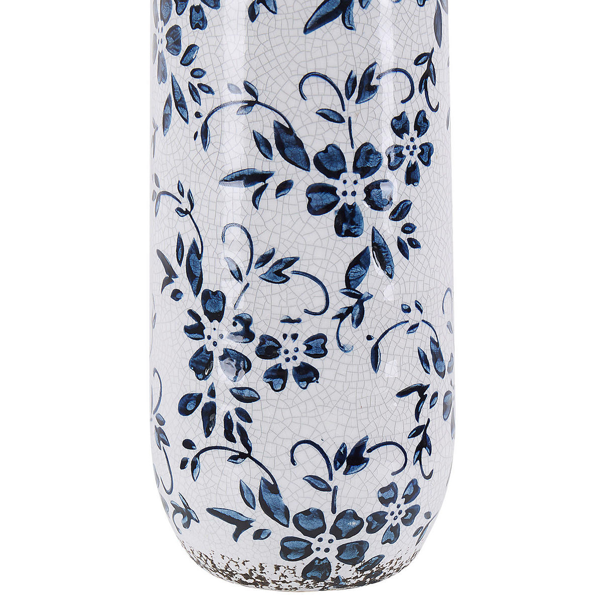 BLUMENVASE Steinzeug weiß Mulai - Weiß, Keramik (30cm) - Beliani