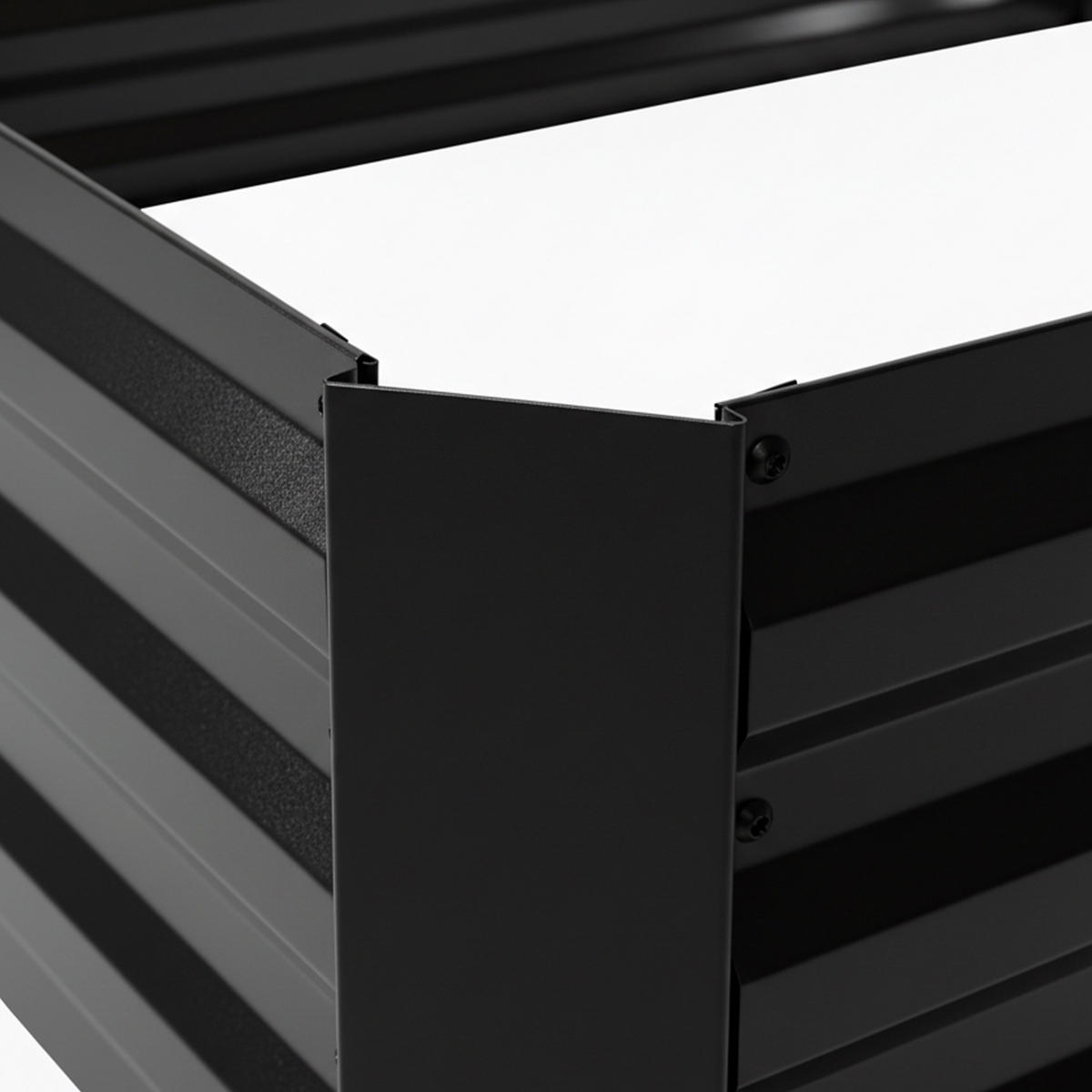 HOCHBEET - Schwarz, Metall (100/57/100cm) - Relaxdays