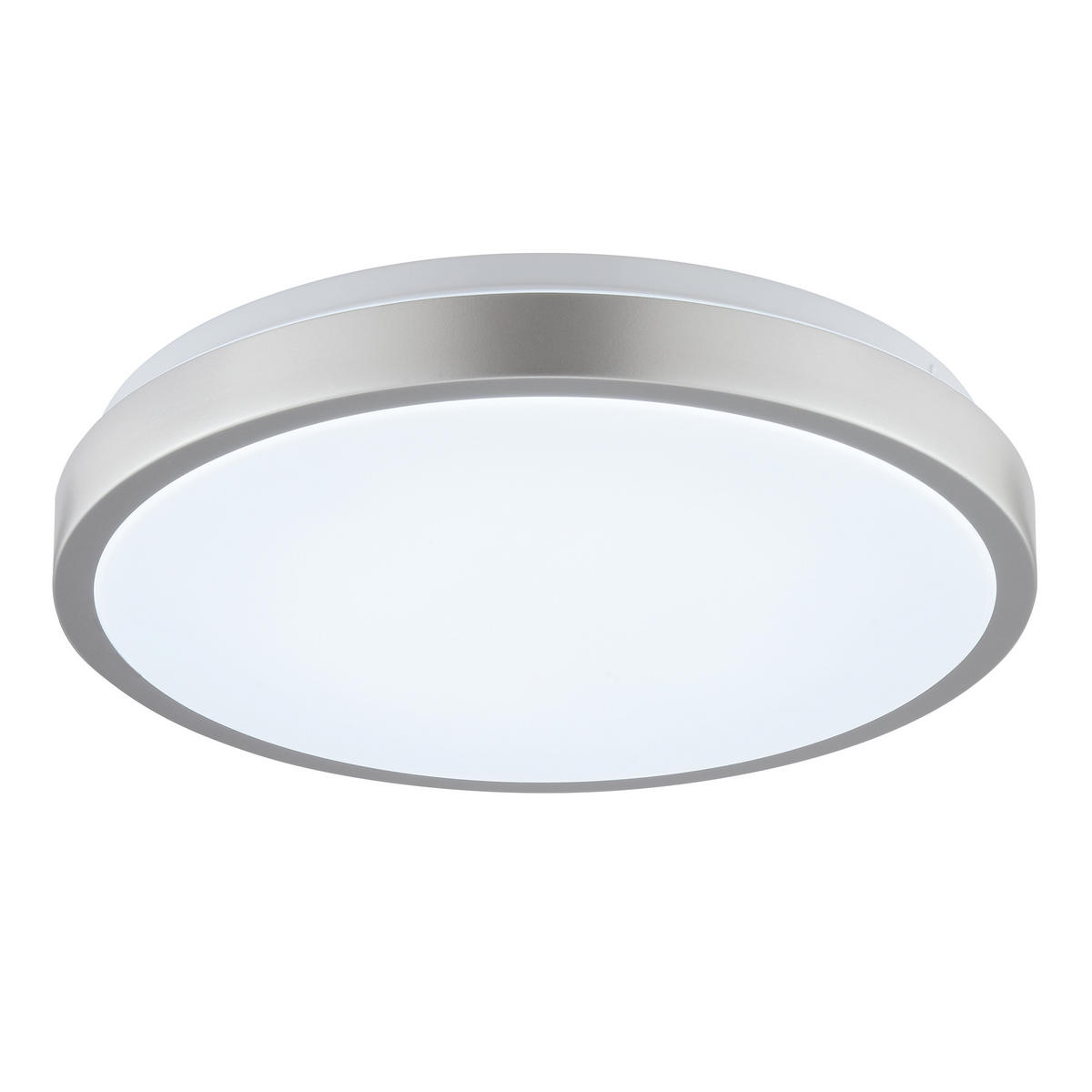 LED DECKENLEUCHTE Livius Nickel/Aluminium/Weiß 33/33/6,8 cm - Multicolor, Metall (33/33/6.8cm) - Brilliant