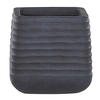 BLUMENTOPF schwarz quadratisch 28/28/27 cm Parikia - Schwarz, Naturmaterialen (27cm) - Beliani