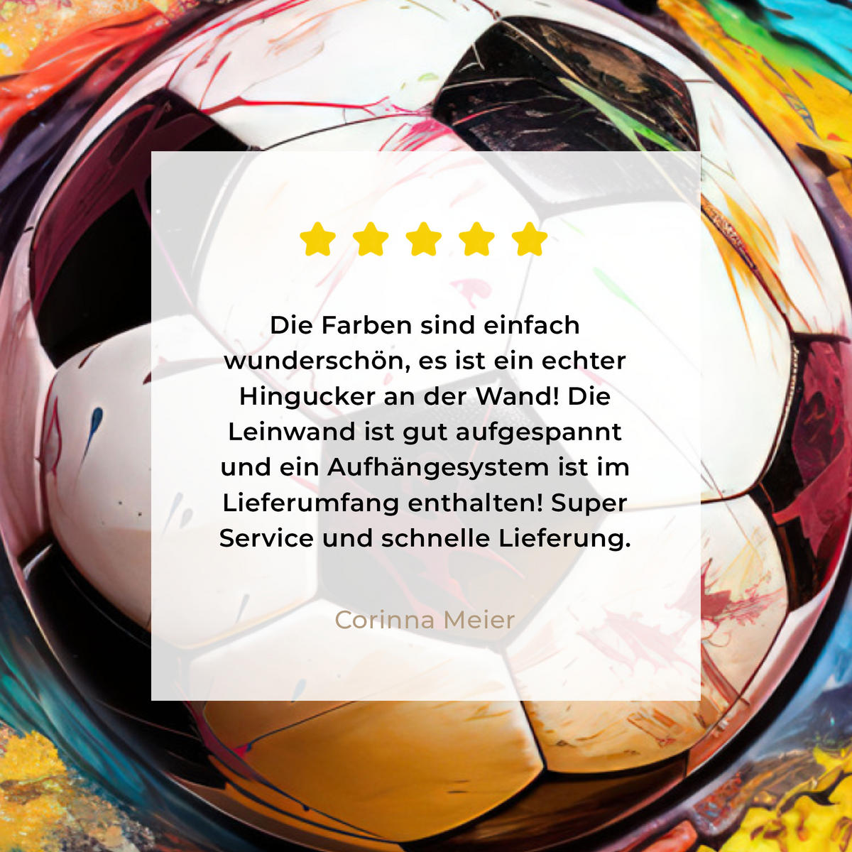 LEINWANDBILD Fußball - Farbe - Farben - Schwarz - Weiß Wandbilder 80x60 cm - Weiß, Textil (80/60cm) - MuchoWow
