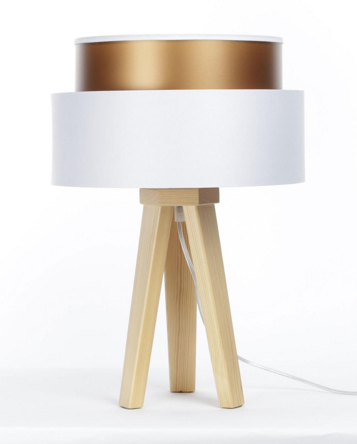 TISCHLAMPE Weiß 30/45 cm - Braun, Kunststoff (30/0.7/45cm) - ONZENO