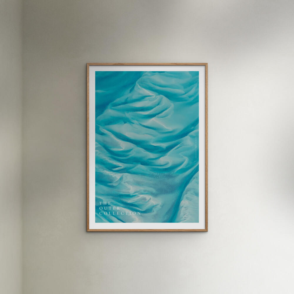 POSTER mit Rahmen Arch Atelier - The Outer Collection – 002 - Blau/Eichefarben, Holz/Papier (50/70cm) - Poster&Frame