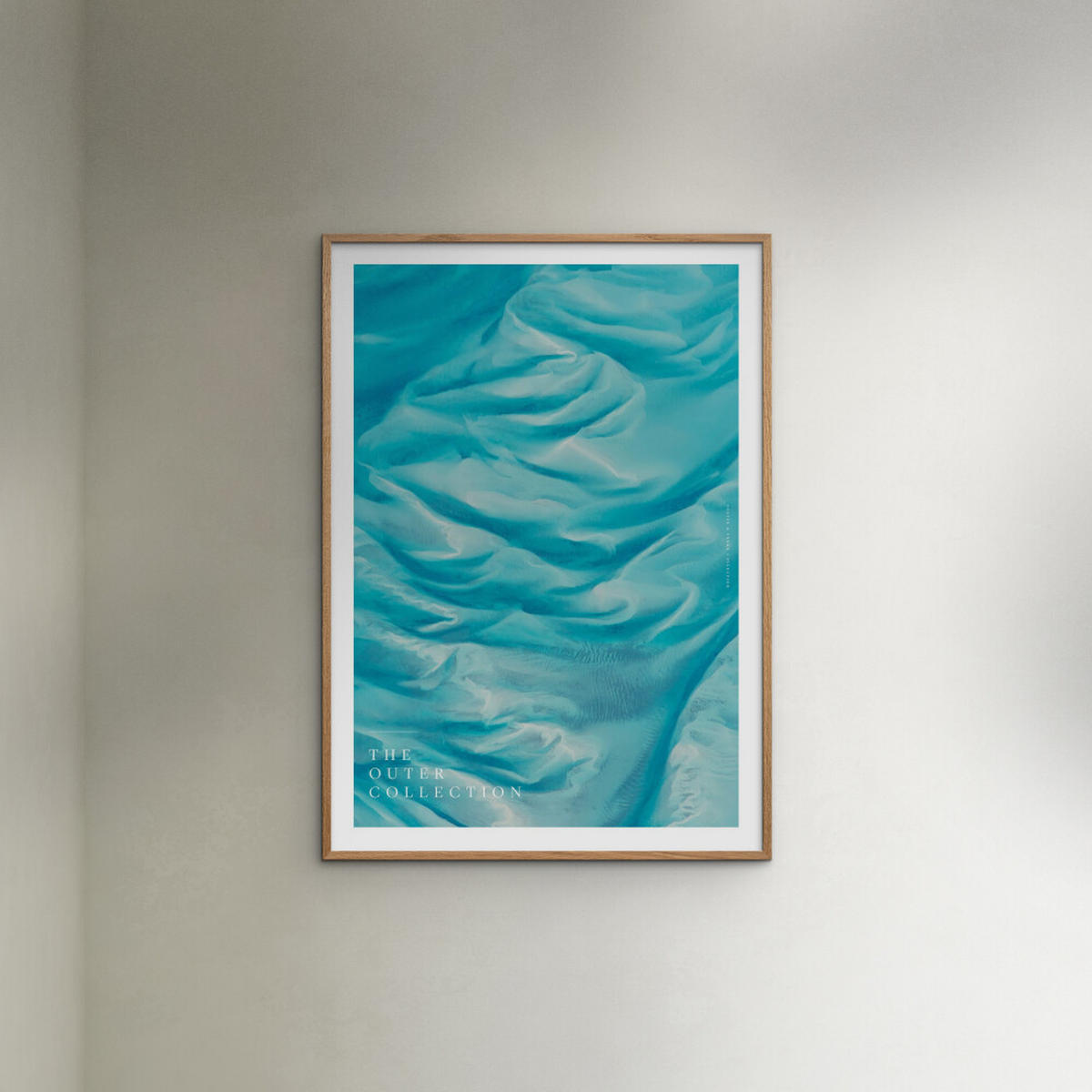 POSTER mit Rahmen Arch Atelier - The Outer Collection – 002 - Blau/Eichefarben, Holz/Papier (50/70cm) - Poster&Frame
