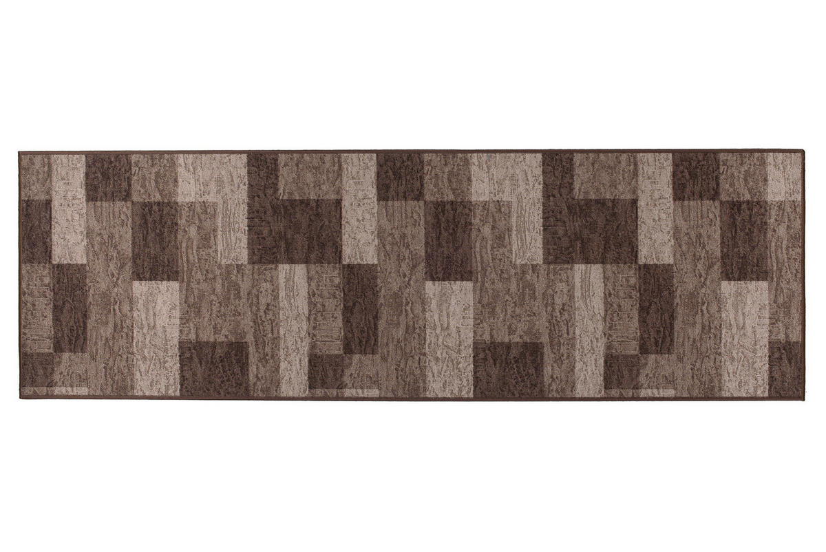 TEPPICHLÄUFER Anti-Rutsch Braun rutschfest Gummiunterlage 67/1200 cm - Braun, Textil (67/1200cm) - Tapiso