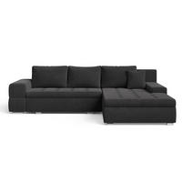 ECKSOFA Sonia Schwarz - Silberfarben/Schwarz, Holz/Textil (310/210cm) - Graingold