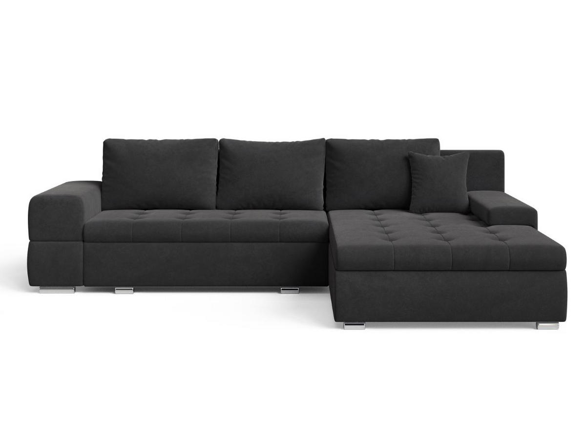 ECKSOFA Sonia Schwarz - Silberfarben/Schwarz, Holz/Textil (310/210cm) - Graingold