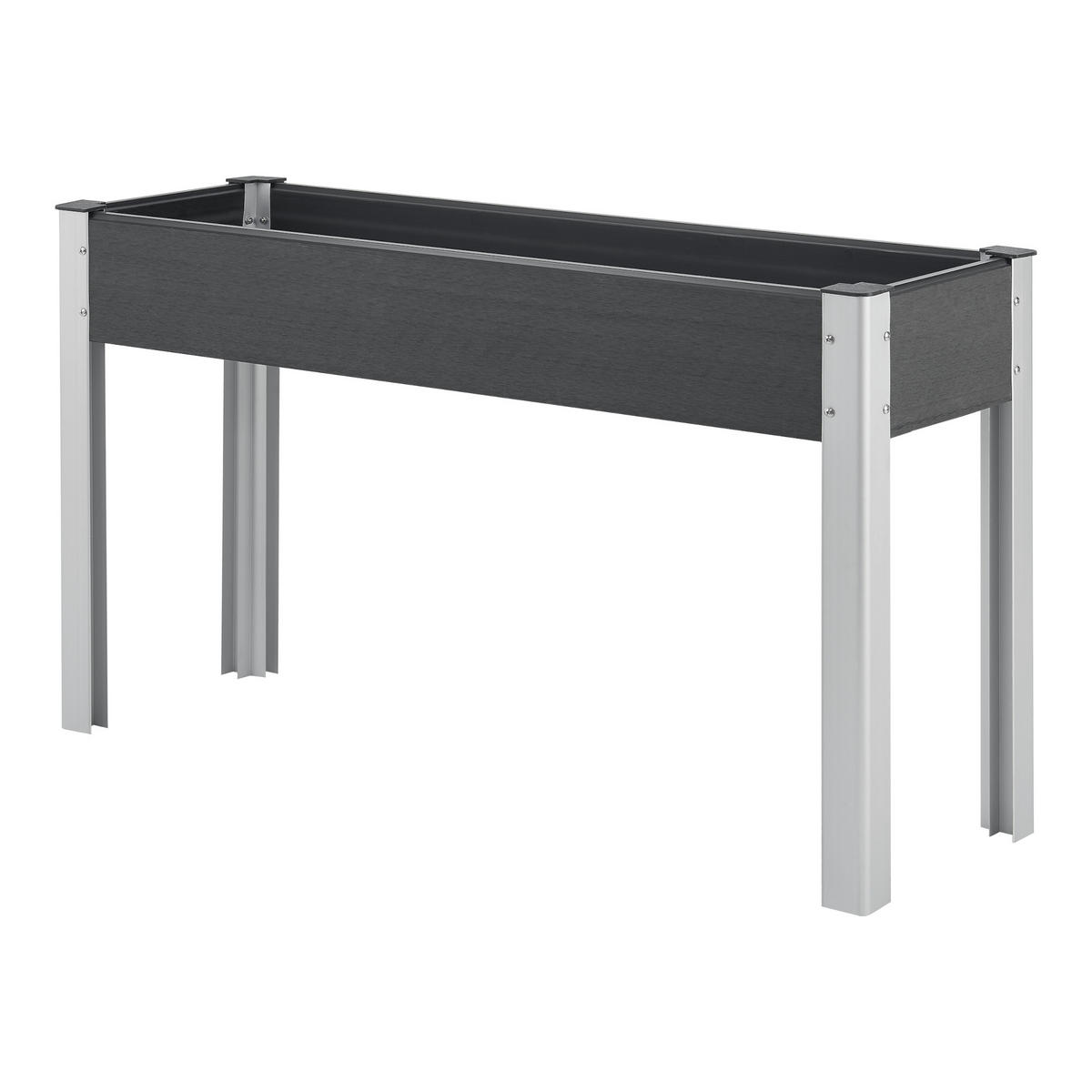 HOCHBEET Beverwijk - Dunkelgrau, Metall (125/75/40cm) - [en.casa]