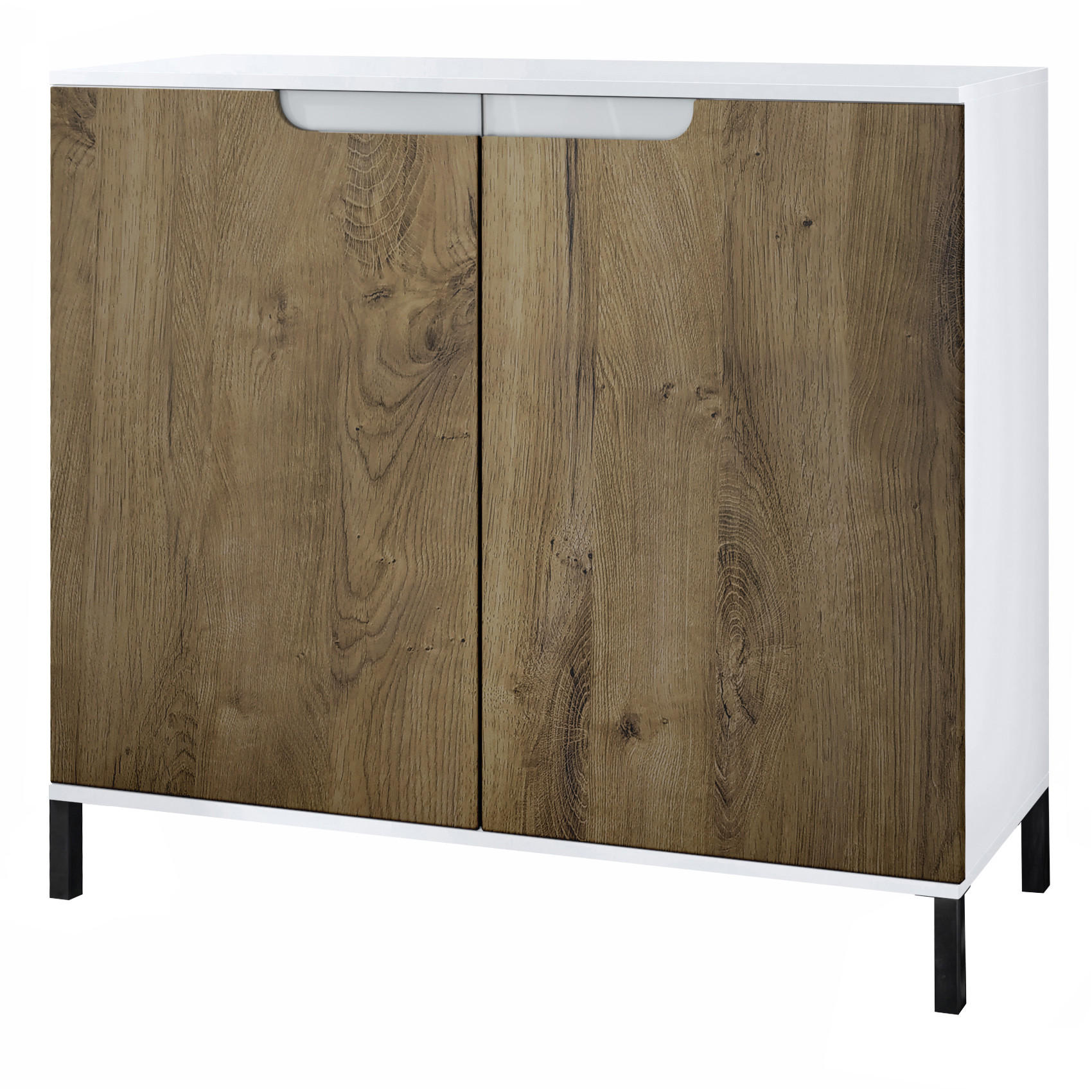 KOMMODE Sylt Eiche Ribbeck - Alteiche, Holzwerkstoff (92.5/83.5/35cm) - Vladon