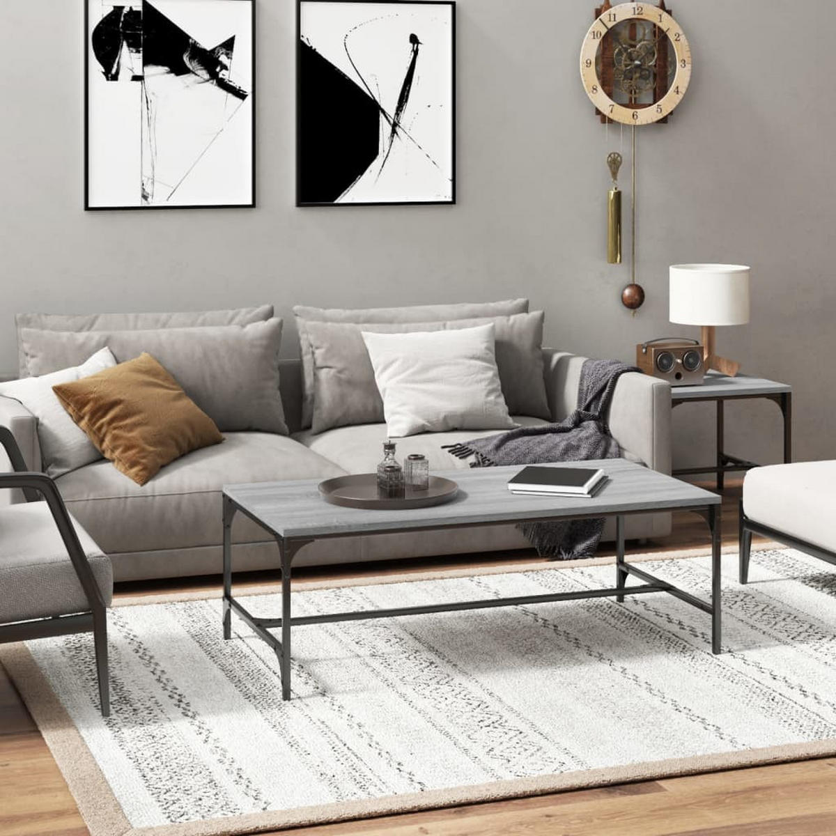 COUCHTISCH Grau Sonoma 100x50x35 cm Holzwerkstoff - Grau, Holzwerkstoff (100/50/35cm) - furnicato