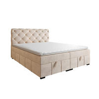 BOXBETT Gisel - Creme, Holzwerkstoff/Textil (120/200cm) - Fun Möbel