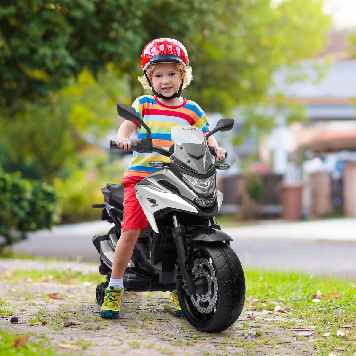KINDER Elektro-Motorrad - Weiß, Kunststoff/Metall (107/46/75cm) - AIYAPLAY