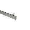 INNENLAUF-GARDINENSTANGEN-SET Smartline Paxo 200 cm, 1-läufig, 14x35 mm Edelstahl-Optik - Edelstahlfarben, Metall (200cm) - INTERDECO