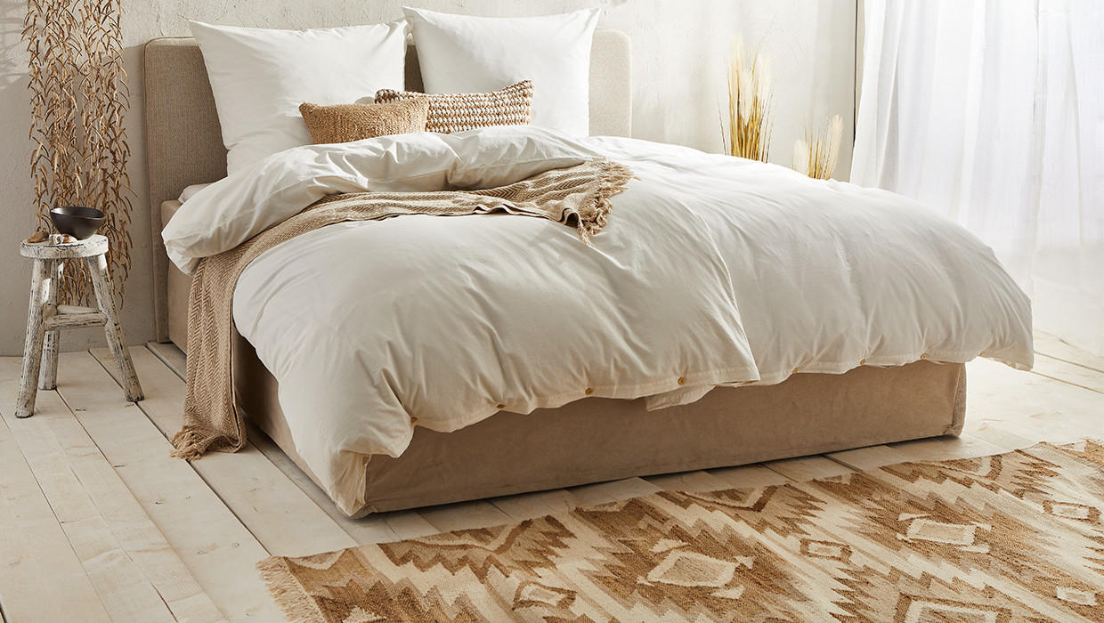 Ložnice inspirace boho styl bydlení