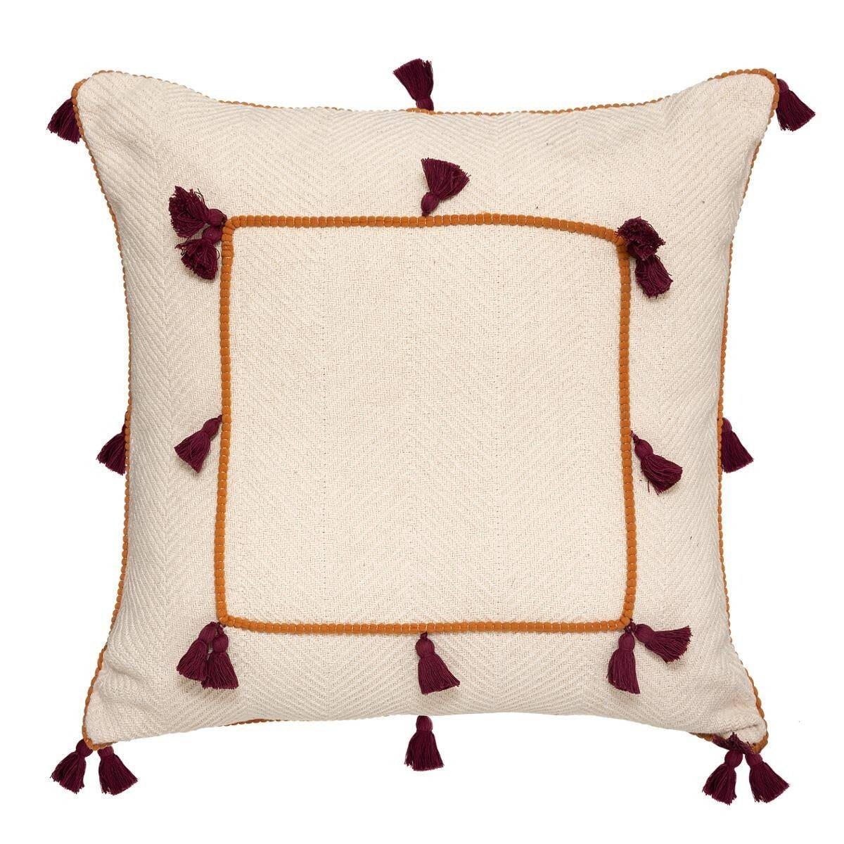ZIERKISSEN Nam 50/50 cm - Beige, Naturmaterialien (10/50cm) - Atmosphera Createur d´interieur