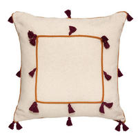 ZIERKISSEN Nam 50/50 cm - Beige, Naturmaterialien (10/50cm) - Atmosphera Createur d´interieur