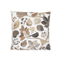 KISSENHÜLLE Zauberwald elfenbein-taupe Baumwolle 50/50 cm - Taupe/Ecru, Textil (50/50cm) - beties Heimtextil
