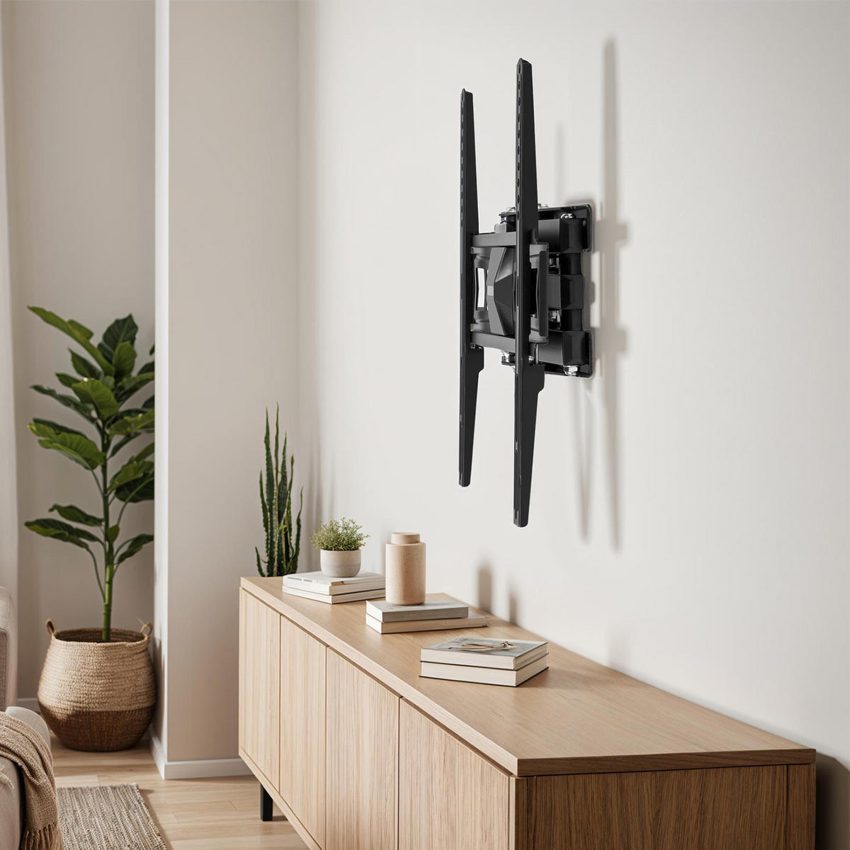 TV-WANDHALTERUNG, bis 60 kg,schwarz - Schwarz, Metall (40/43/34cm) - tectake