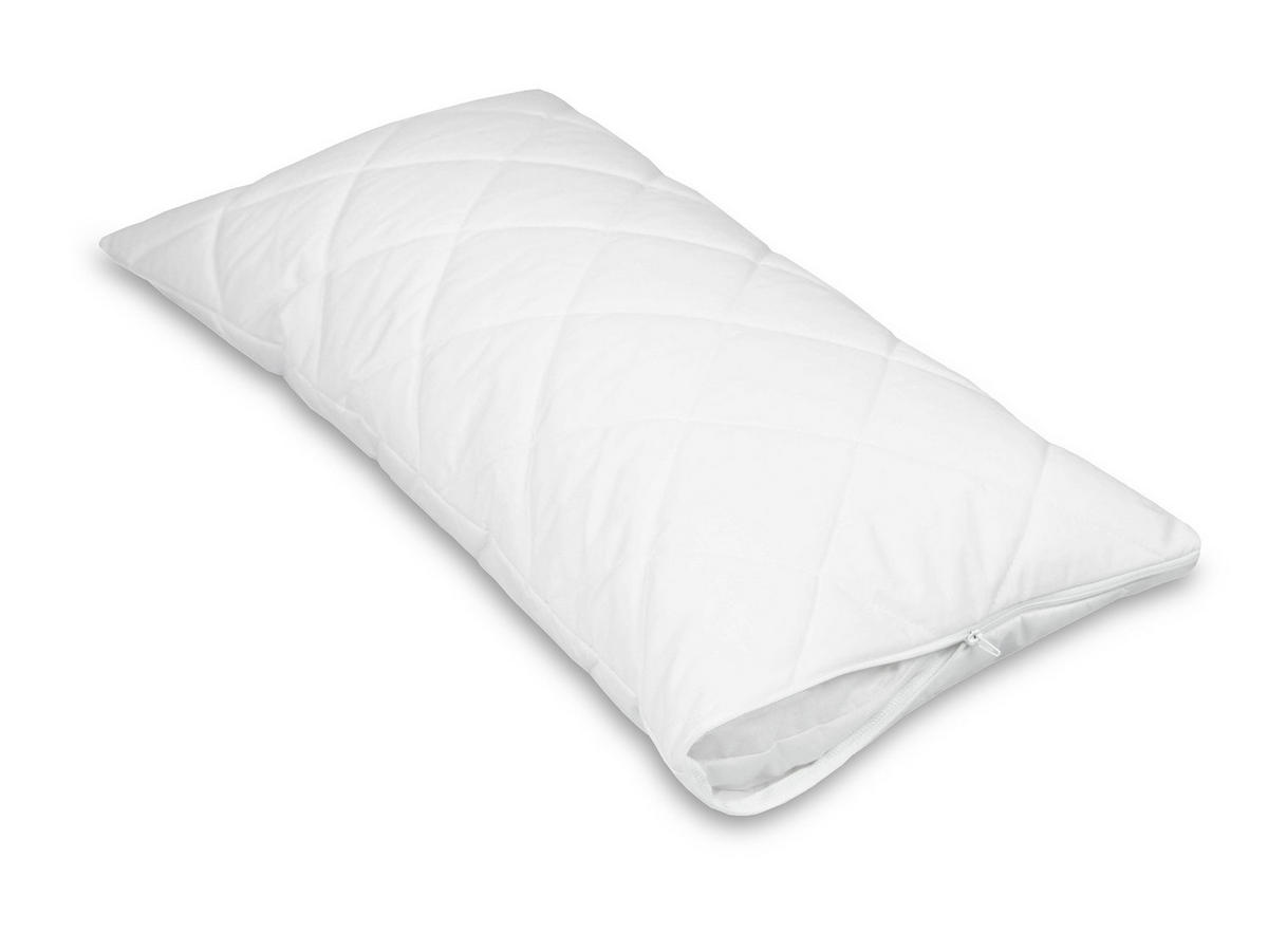 KISSENBEZUG, 40x80 cm, 50% Polyester, 50% Baumwolle, Weiß - Weiß, Textil (40/80cm) - Zollner