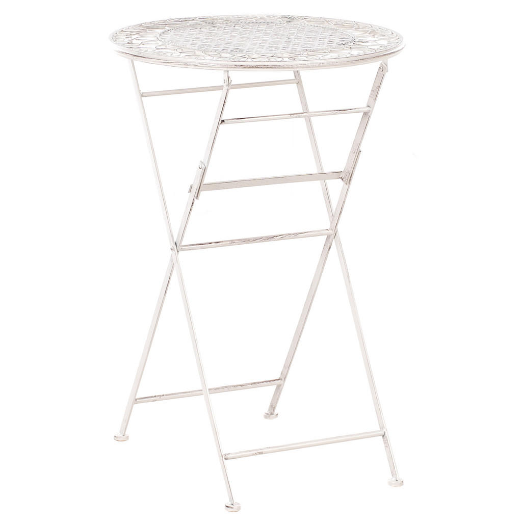 Beliani ZAHRADNÍ BAROVÝ STŮL 60 cm Béžový Trieste