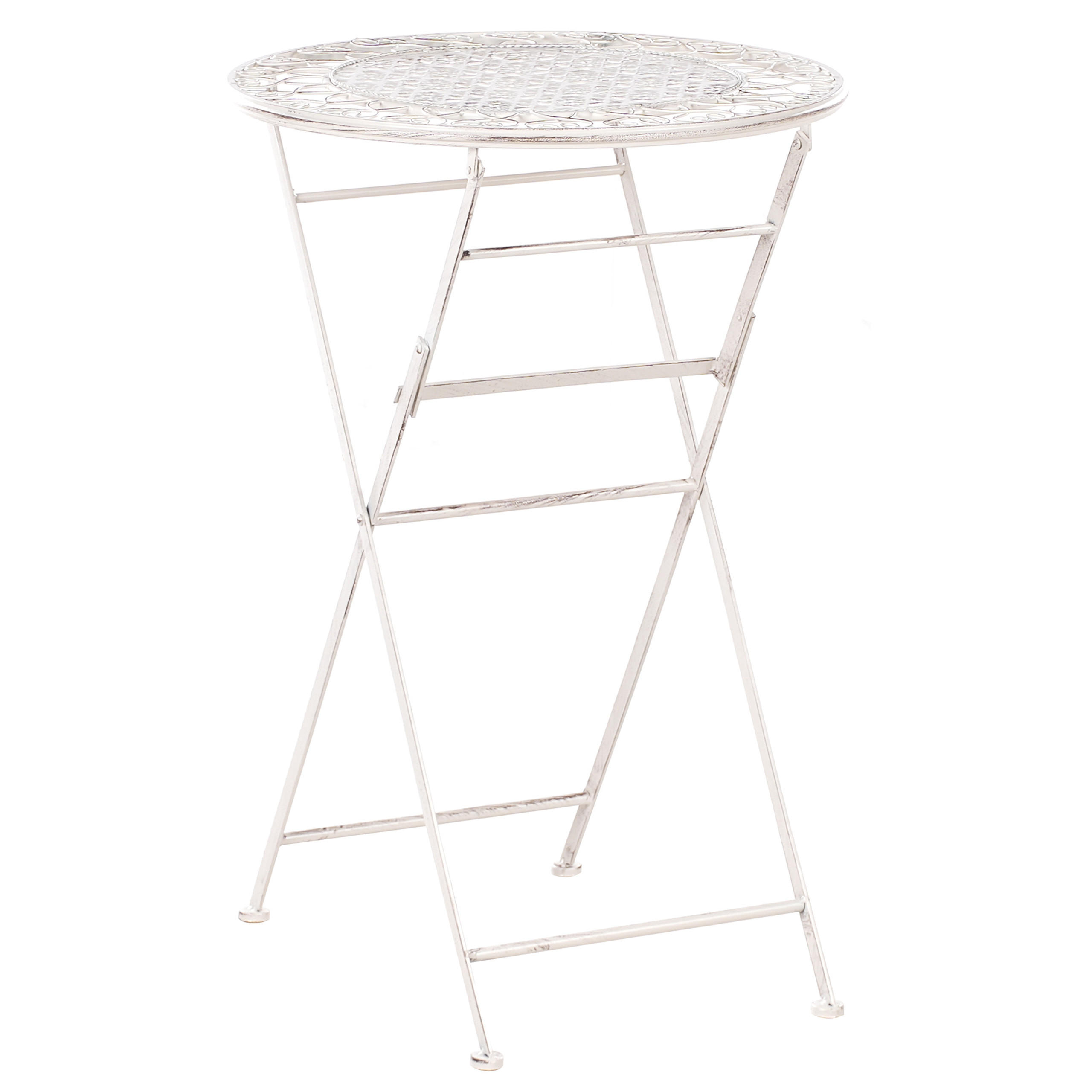 GARTEN-BARTISCH 60 cm Beige Trieste - Beige, Metall (60/60/90cm) - Beliani