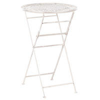 GARTEN-BARTISCH 60 cm Beige Trieste - Beige, Metall (60/60/90cm) - Beliani