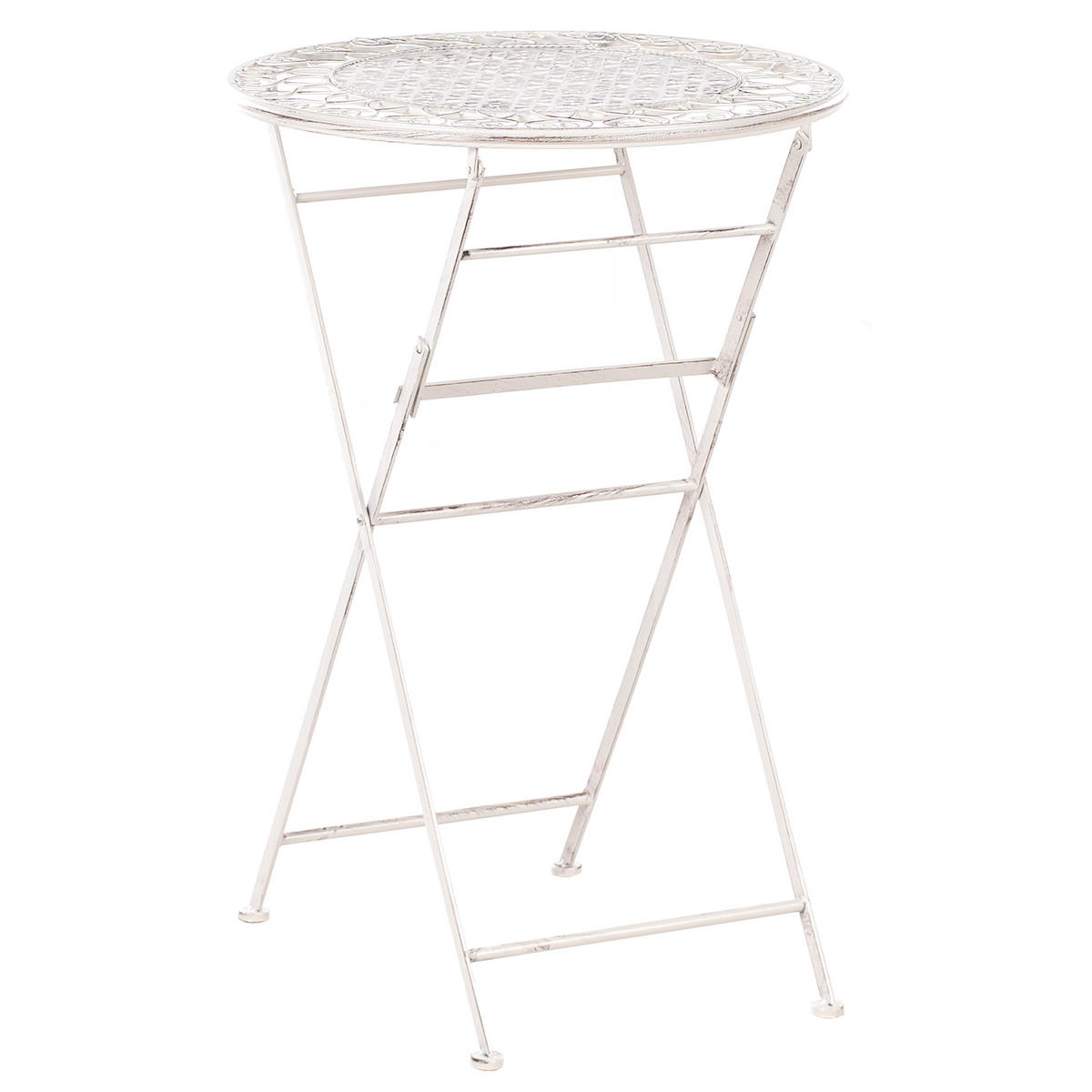 GARTEN-BARTISCH 60 cm Beige Trieste - Beige, Metall (60/60/90cm) - Beliani