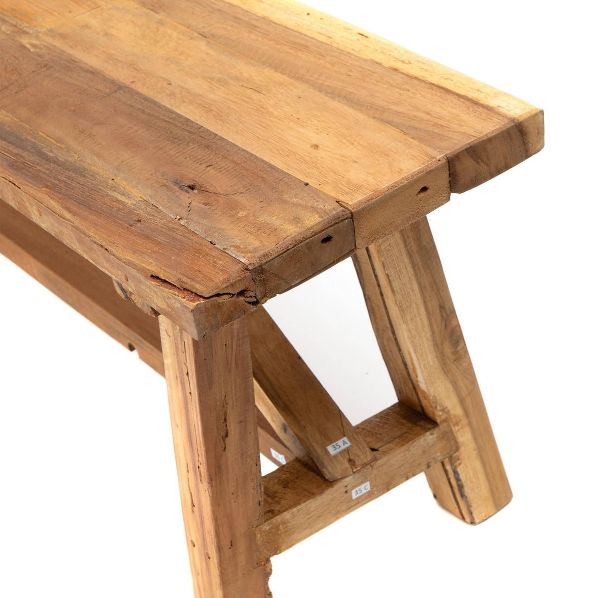 SITZBANK Roca 160cm, Massivholz naturfarben - Naturfarben, Holz (160/46.5/36cm) - CREEDWOOD