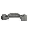 SITZGARNITUR NIMES 3-2-1 Stoff Portland Anthrazit - Anthrazit, Holz/Textil (92/82/245cm) - Kaiser Möbel