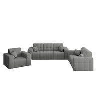 SITZGARNITUR NIMES 3-2-1 Stoff Portland Anthrazit - Anthrazit, Holz/Textil (92/82/245cm) - Kaiser Möbel