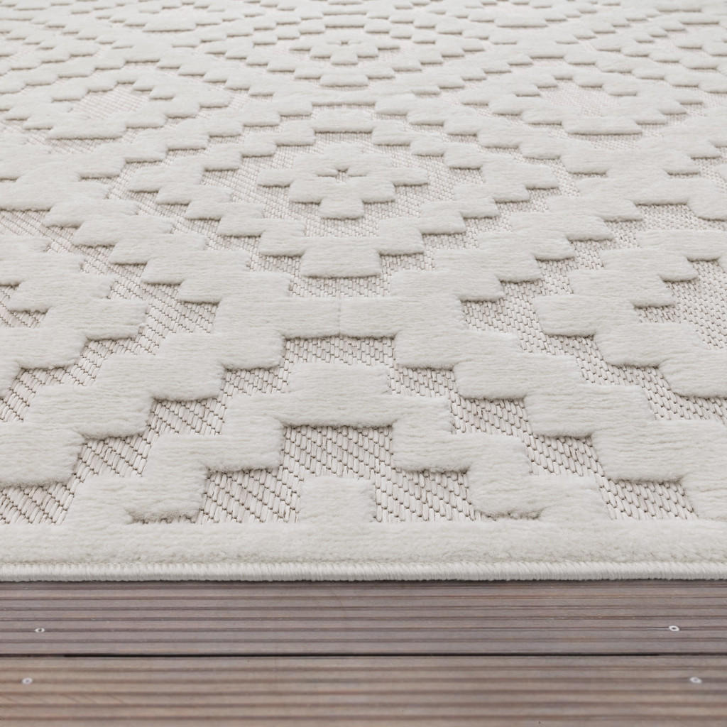 Thumbnail - Paco Home Outdoorteppich, Creme, Textil, Rechteckig, 200x280 cm, strapazierfähig, für Fußbodenheizung geeignet, Teppiche...