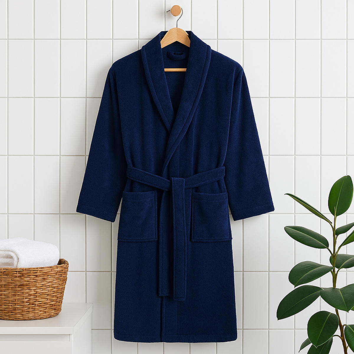 BADEMANTEL Übergrößen ( 4XL -6XL ) Marine 4XL - Blau, Textil (4XLnull) - Bestlivings