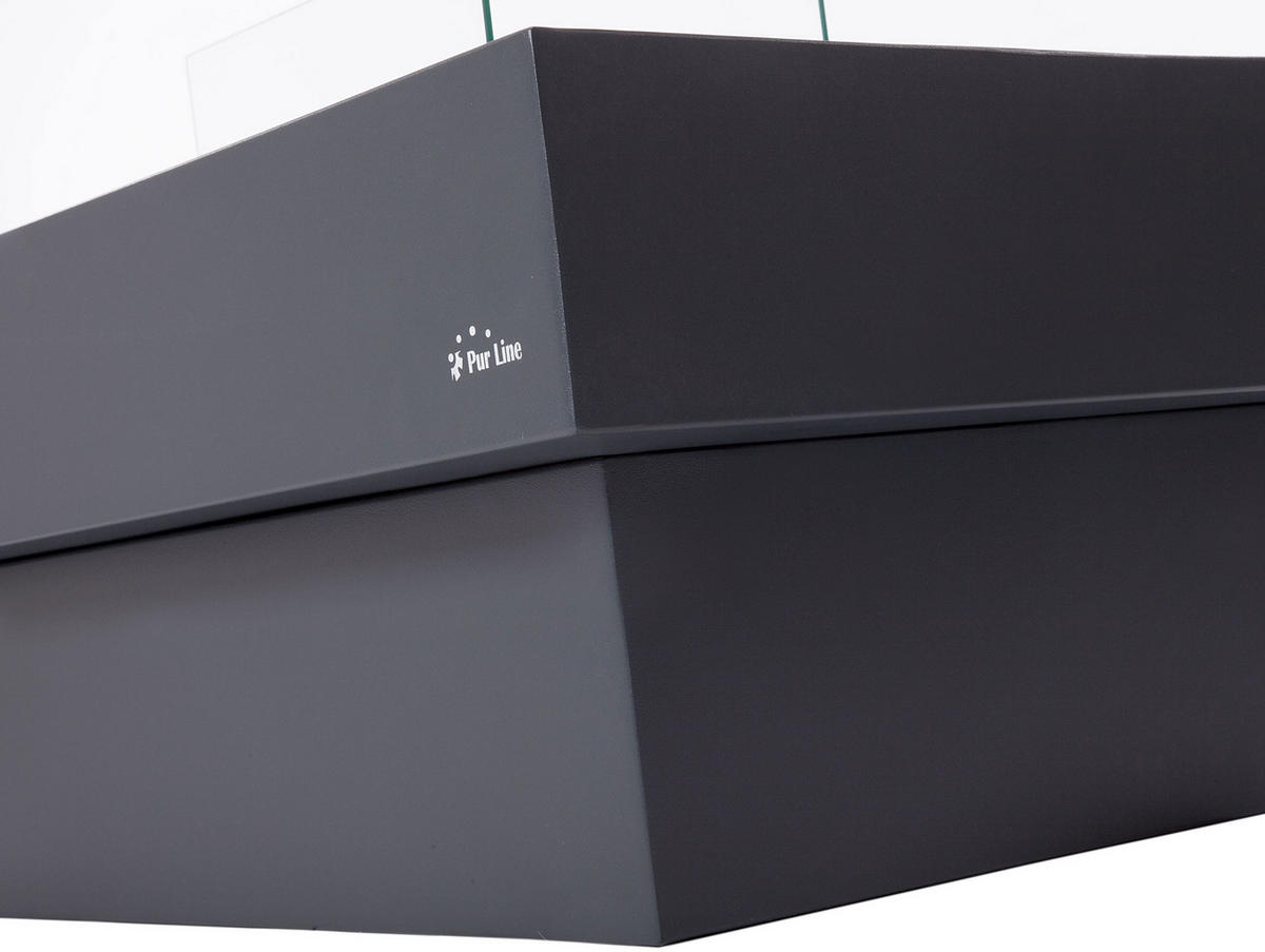 BIOETHANOL-KAMIN Schwarz Bodenmodell inklusive 3 L Brennblock - Schwarz, Metall (120/55/60cm) - Purline