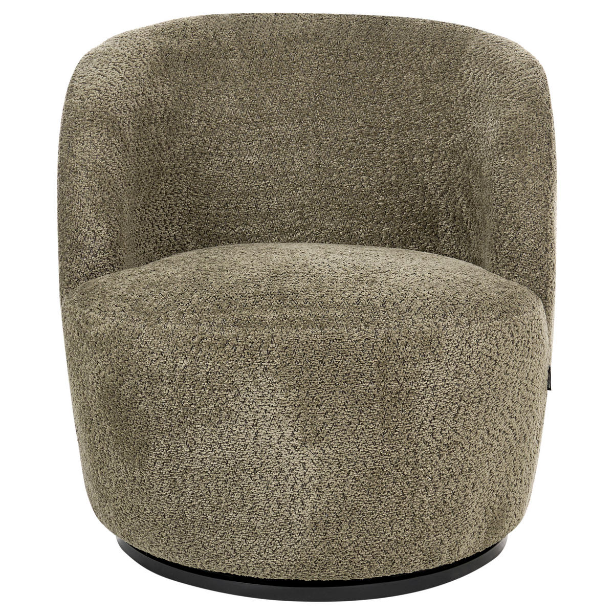 DREHSESSEL Chenillegewebe Dunkelgrün Kuolpa - Grün, Textil (67/69/75cm) - Beliani