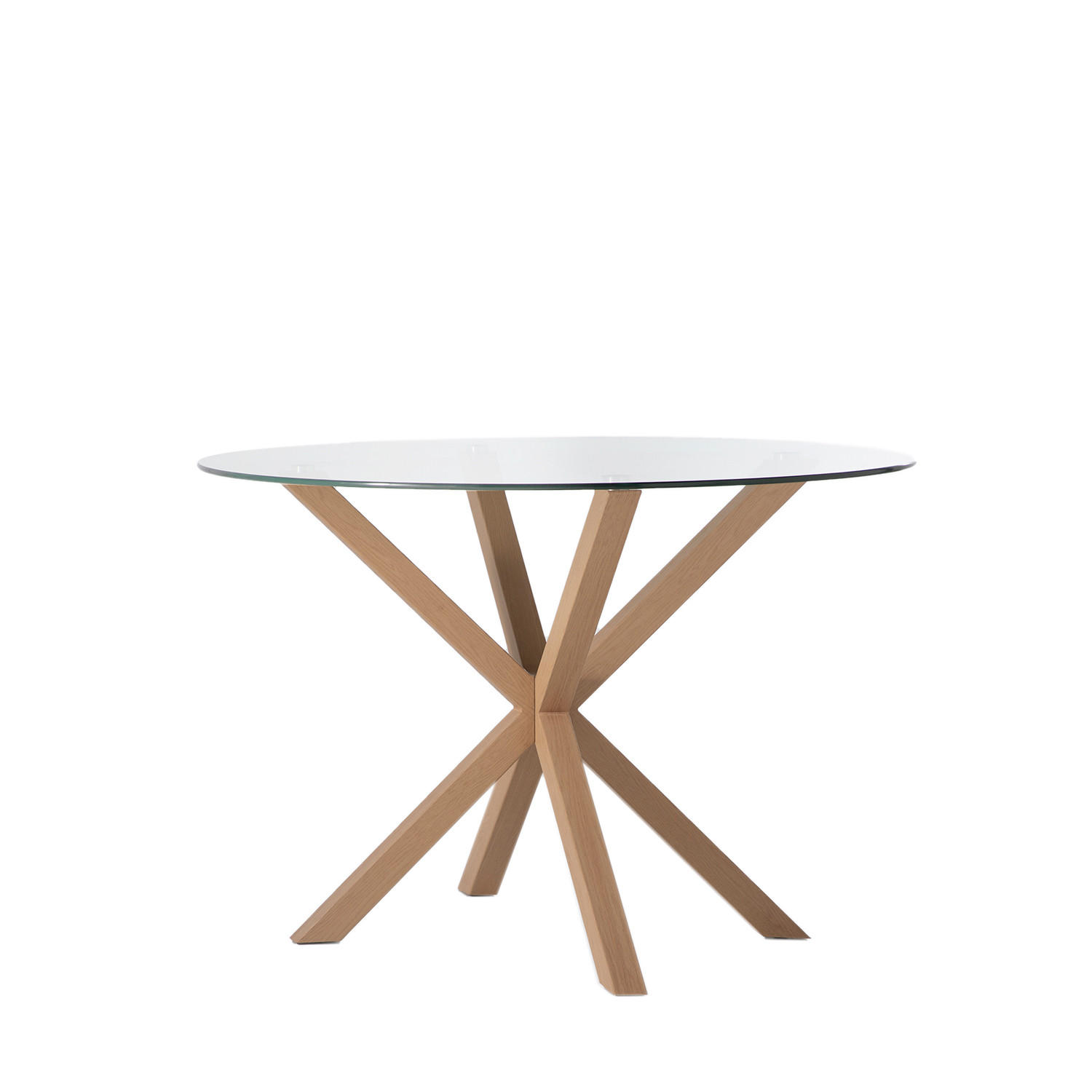 ESSTISCH Aras Durchsichtig 110 cm x 75 cm - Transparent, Glas (110/110/75cm) - Klast Home