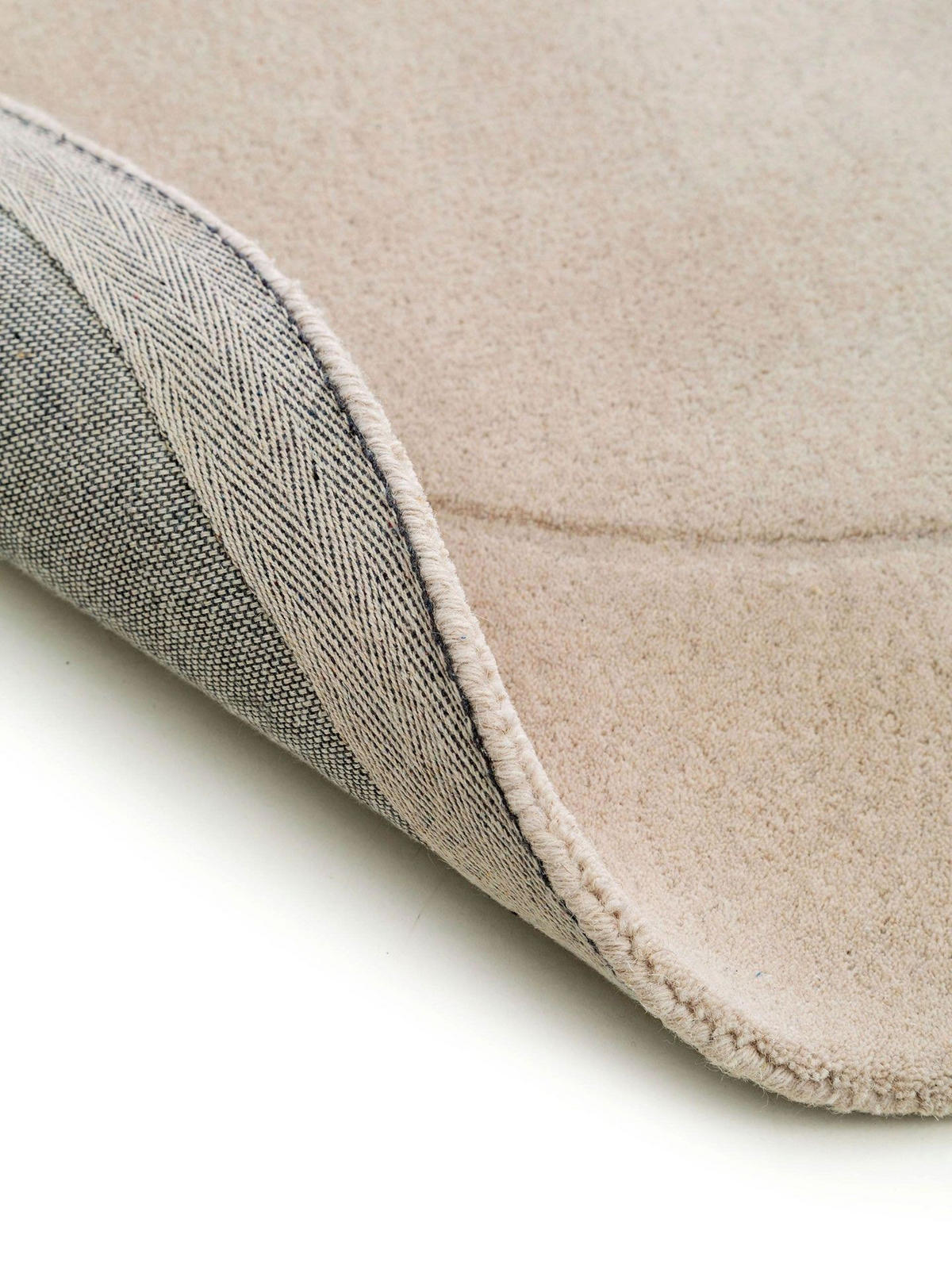 TEPPICH Wollteppich Shape Beige - Beige, Textil (140/1cm) - KUNSTLOFT