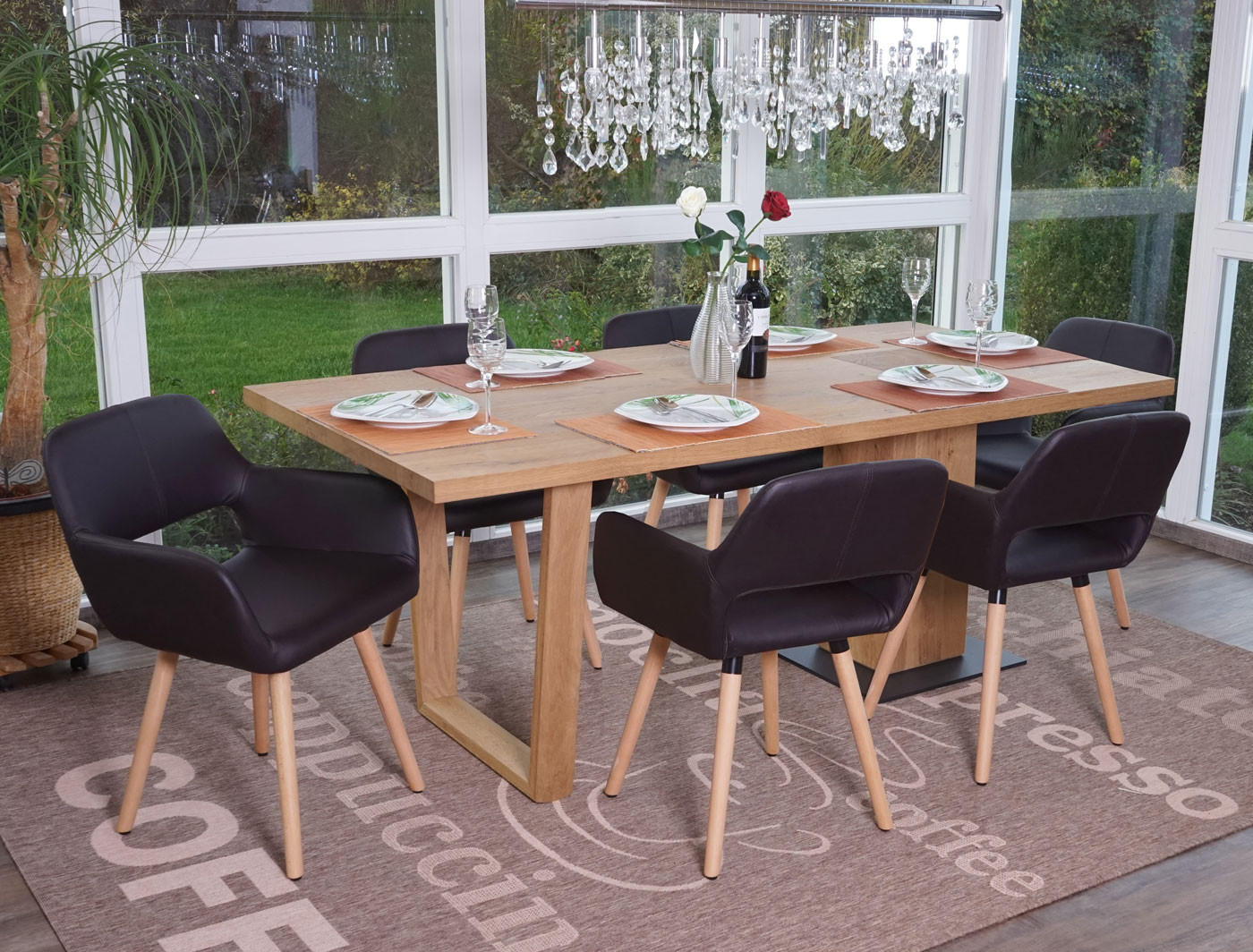 ESSZIMMERSTUHL Anthrazit 6er-Set - Anthrazit, Textil (56/78/57cm) - MCW