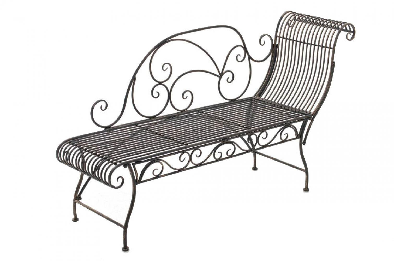 GARTENLIEGE Metall bronze - Bronzefarben, Metall (156/78/46cm) - CLP