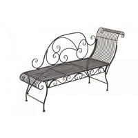 GARTENLIEGE Metall bronze - Bronzefarben, Metall (156/78/46cm) - CLP