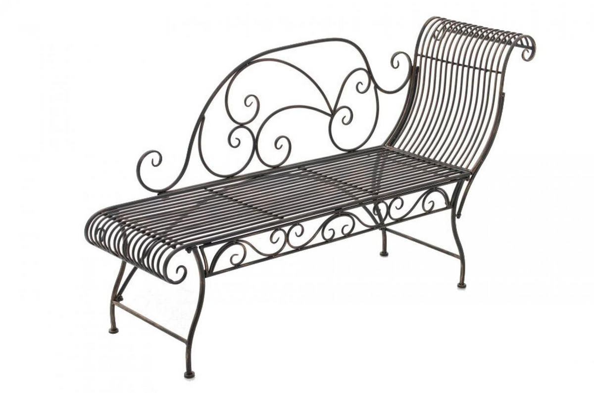 GARTENLIEGE Metall bronze - Bronzefarben, Metall (156/78/46cm) - CLP