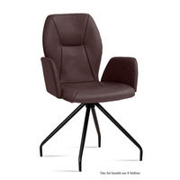 ARMLEHNSTUHL (8er-Set) Dionis 58x92x60 Schwarz/Braun - Schwarz/Braun, Kunststoff (60/92/58cm) - 58aufmkessel