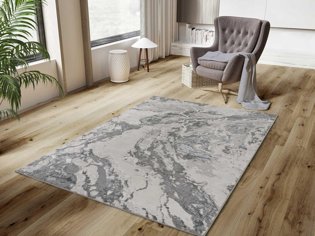 WEBTEPPICH Grau Agata 80/150 cm - Grau, Naturmaterialien/Textil (80/150cm) - Atticgo
