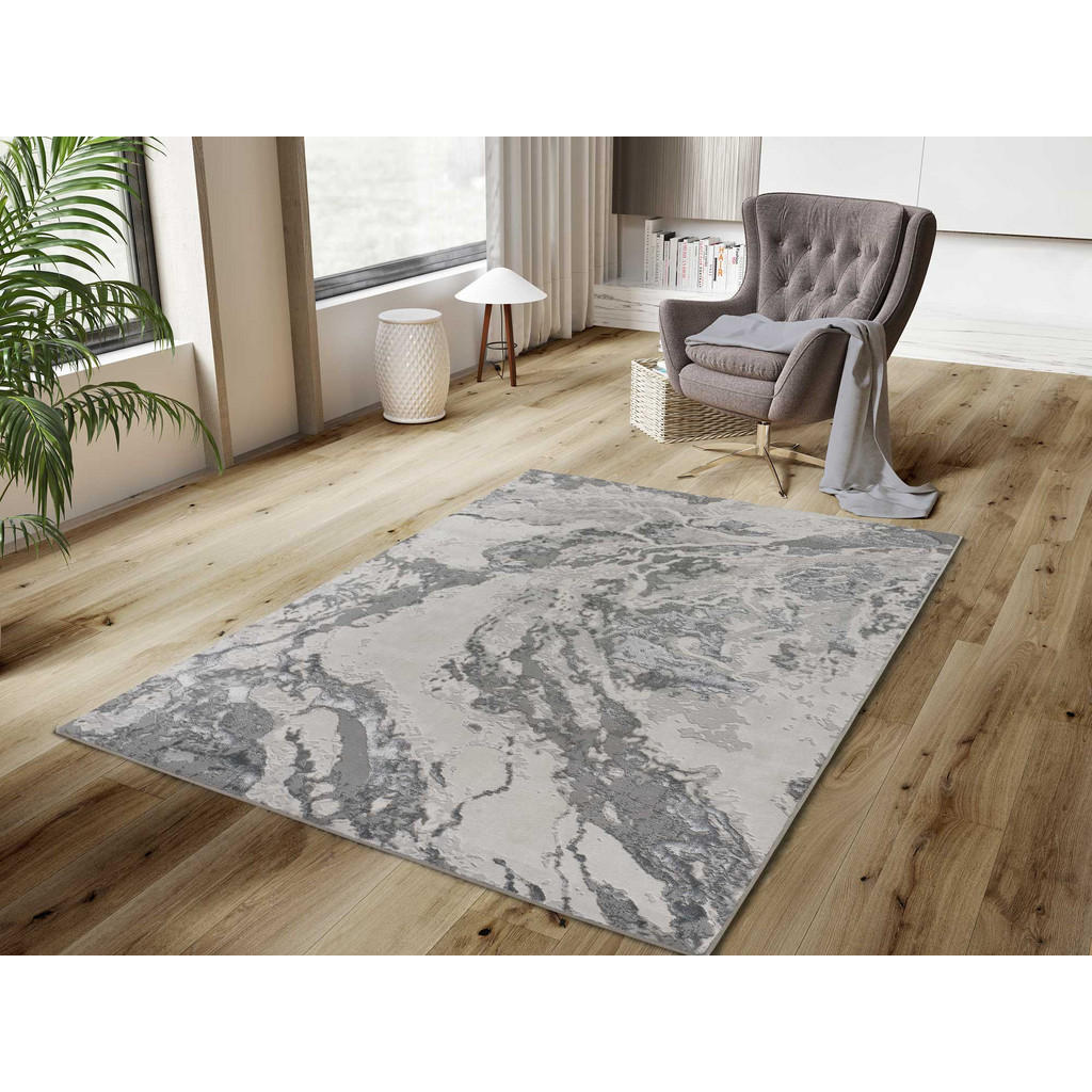 Thumbnail - Atticgo Webteppich, Grau, Textil, Abstrakt, Rechteckig, 160x230 cm, Oeko-Tex® Standard 100, in verschiedenen Größen erhä...
