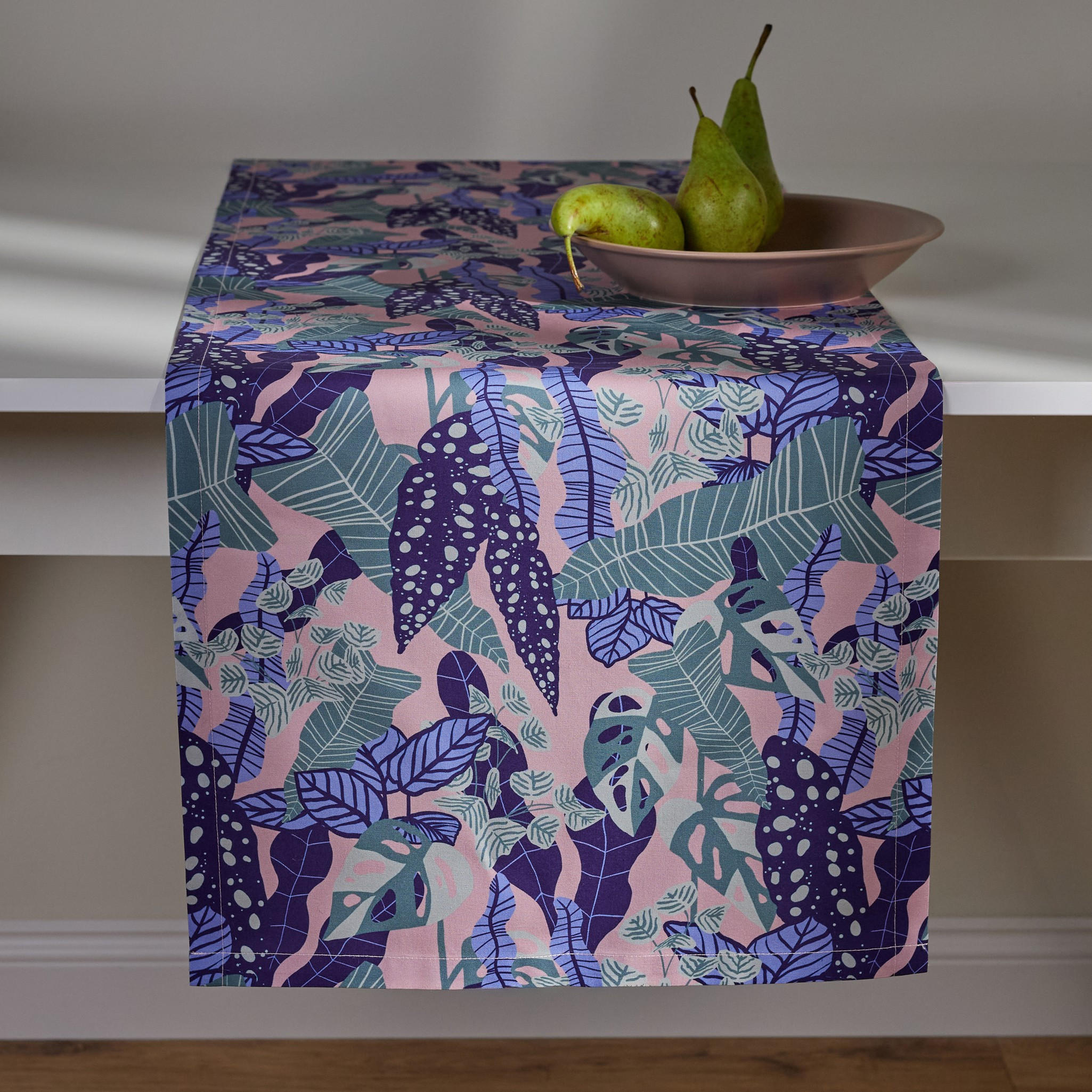 TISCHLÄUFER Hazel - Violett, Textil (180/40/1cm) - home&you